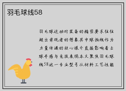 羽毛球线58